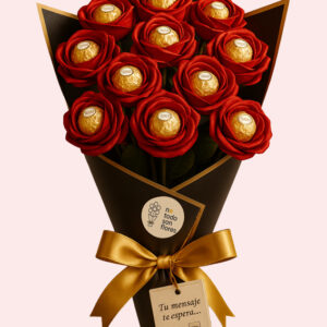 No son rosas: es un ramo de Ferrero Rocher disfrazado de rosas
